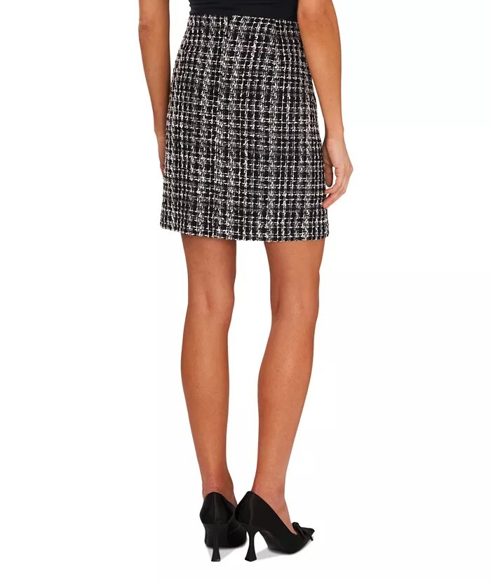 [S] DKNY ZIP FRONT MINI SKIRT,HAZY PLAID, DJ4K9528-I1X [FINAL SALE] (SD1129)