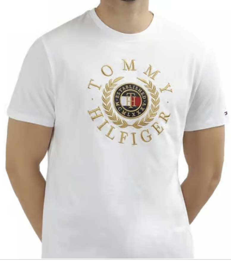 [S] TOMMY HILFIGER ICON ROUNDLE GRAPHIC TEE [FINAL SALE],WHITE, 76J4988-100 (STH727)