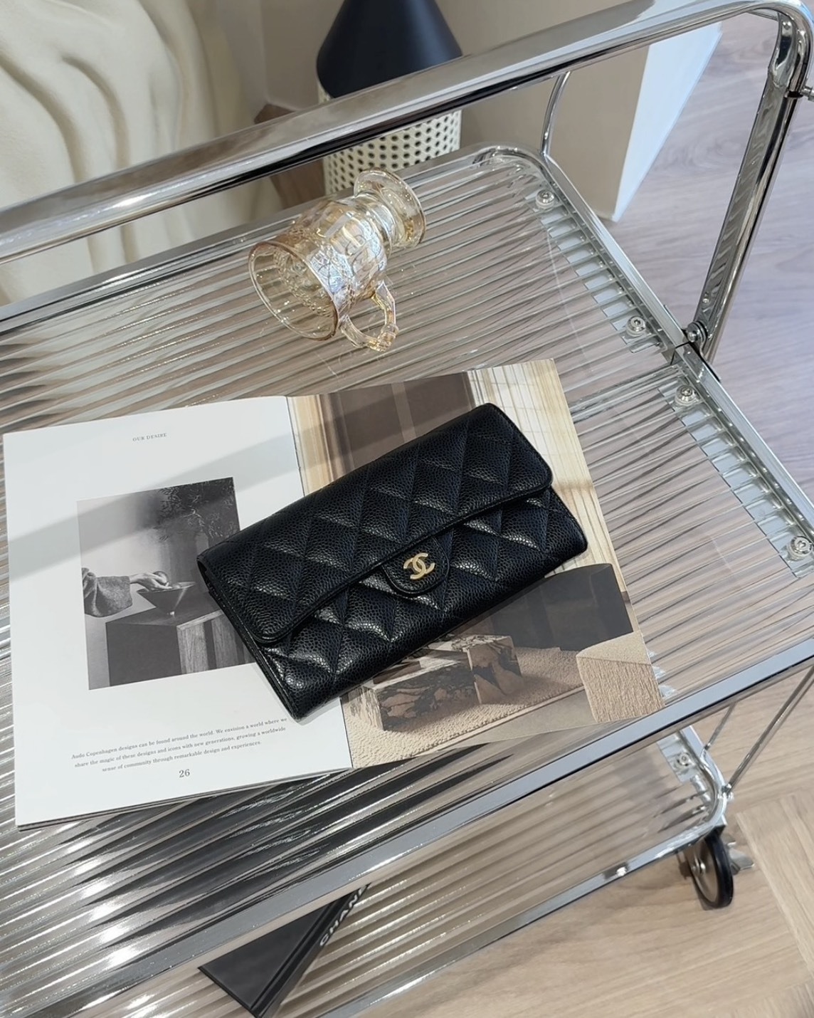 CHANEL｜經典黑金荔枝長夾 (保卡款)