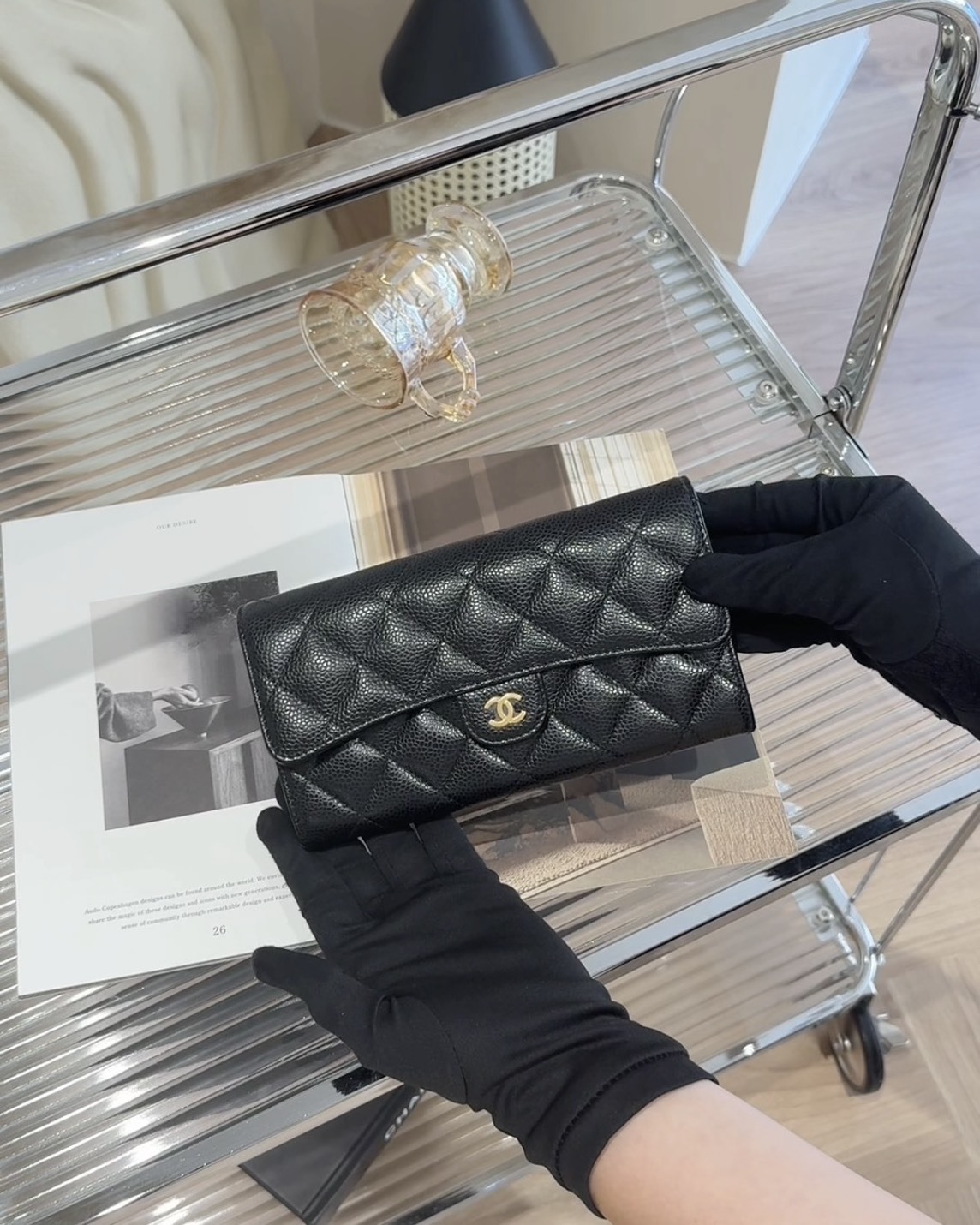 CHANEL｜經典黑金荔枝長夾 (保卡款)