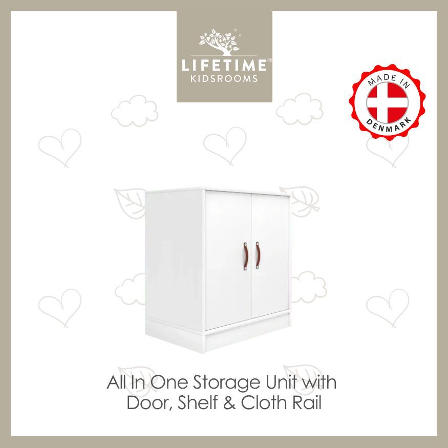 All-In-One Storage Unit Base with Doors, Shelf and Clothes Rail