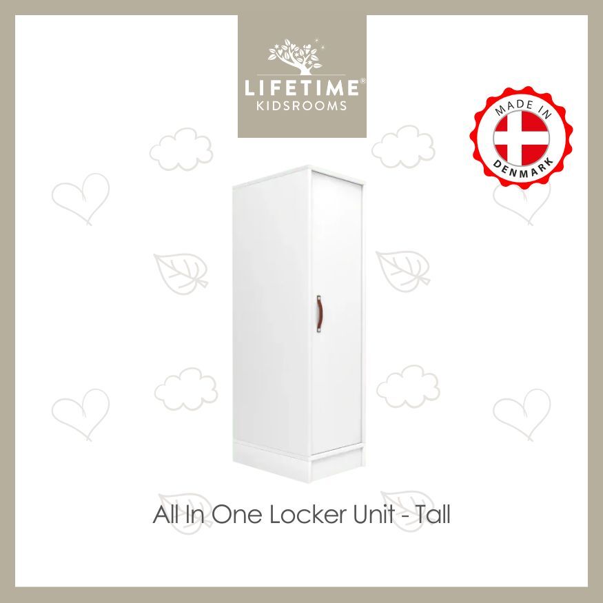 All-In-One Locker Unit - tall, with Door, Shelf and Clothes Rail