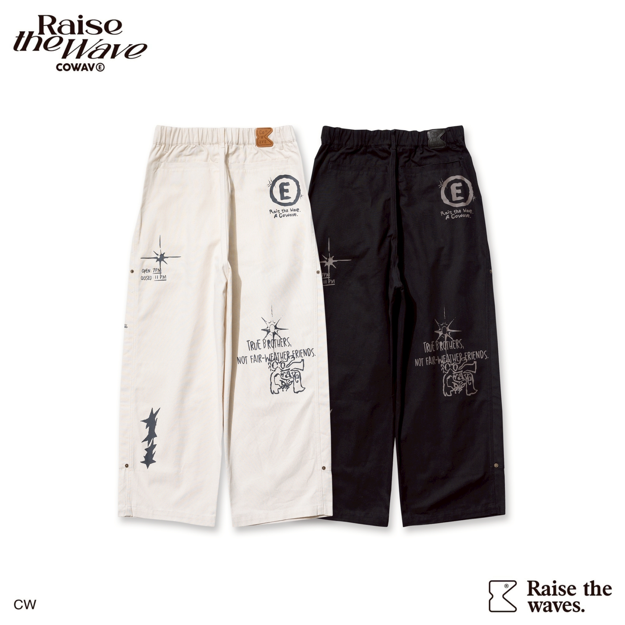 COWAVE 2025 Spring & Summer Doodle Doubleknee Pants