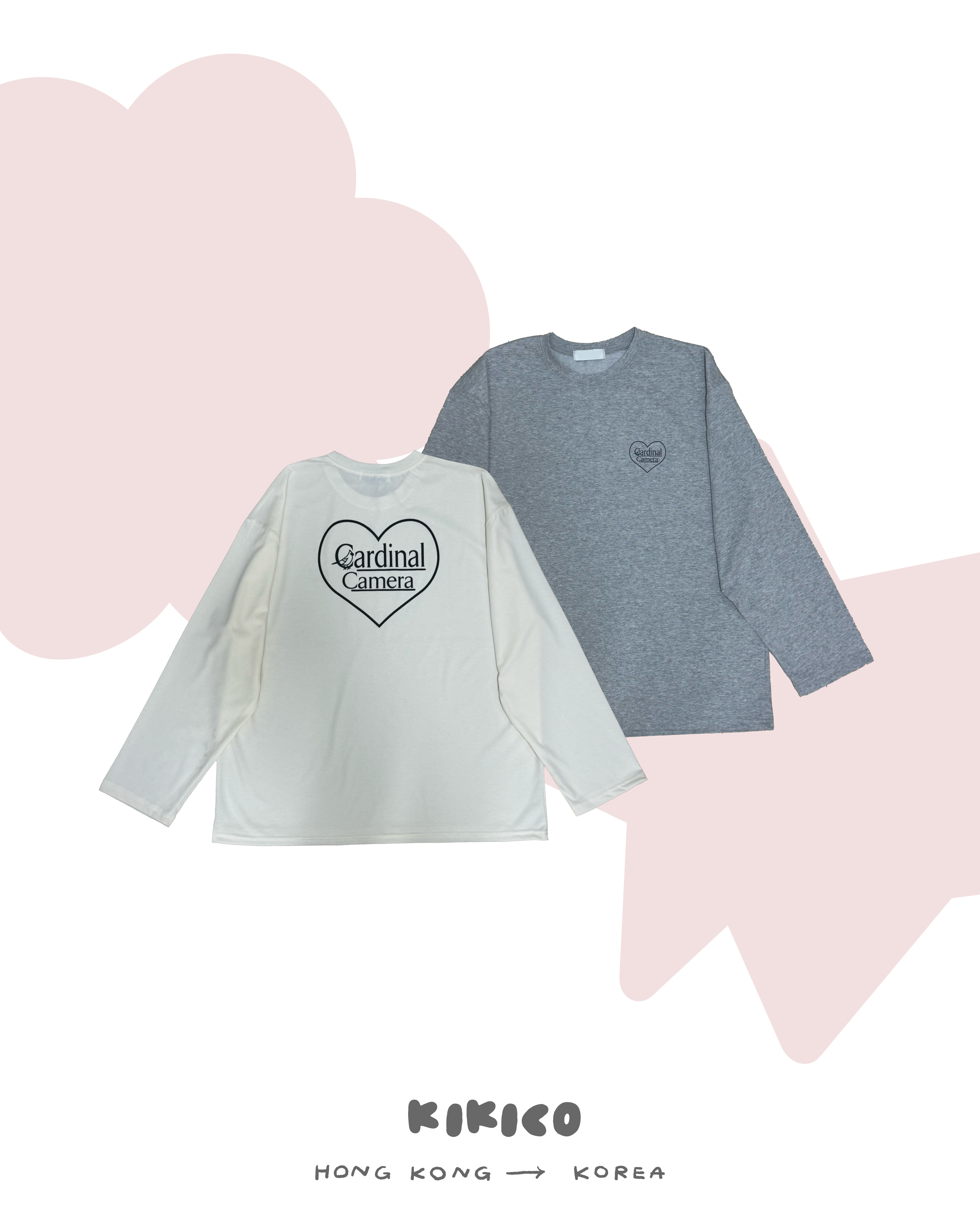 Cardinal Camera愛心Logo長袖Tee