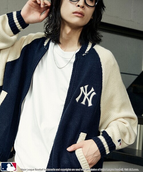 日本🇯🇵連線 MLB 日本支線 刺繡拼接拉鍊針織開襟衫 隊徽 休閒 運動 拼接 外套 針織衫 開襟衫 3款(任買兩件711免運)/預購