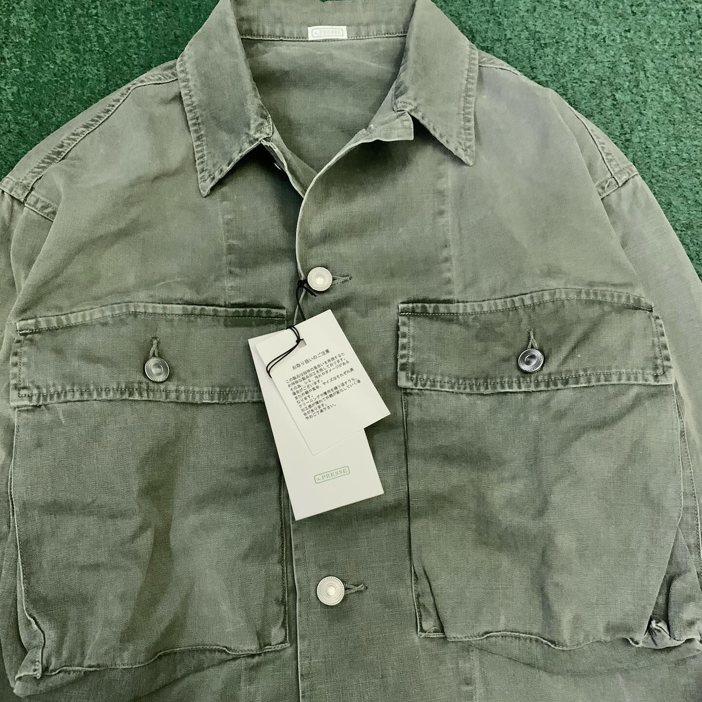 A.PRESSE 2025 S/S VINTAGE WW2 US ARMY UTILITY JACKET (25AAP-01-50) - SIZE 2