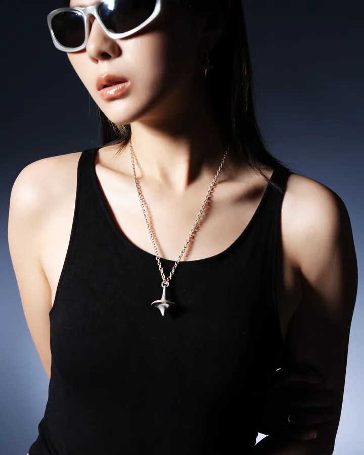 COMA REALITY FRINGE NECKLACE Antique Silver