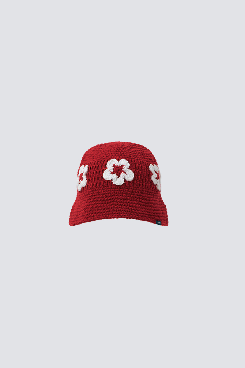HANA Knitted Bucket Hat | Red | Hong Kong Original Design