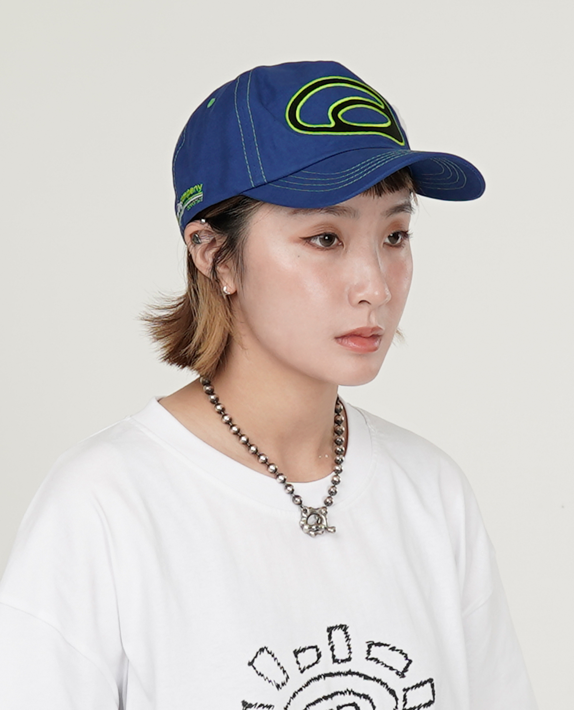 Always oval logo contrast canvas cap - 25SS