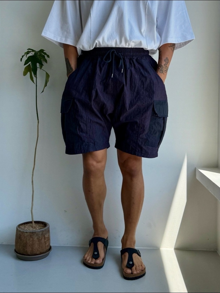 (韓國獨家特價) 顏料色塊氣球工裝短褲