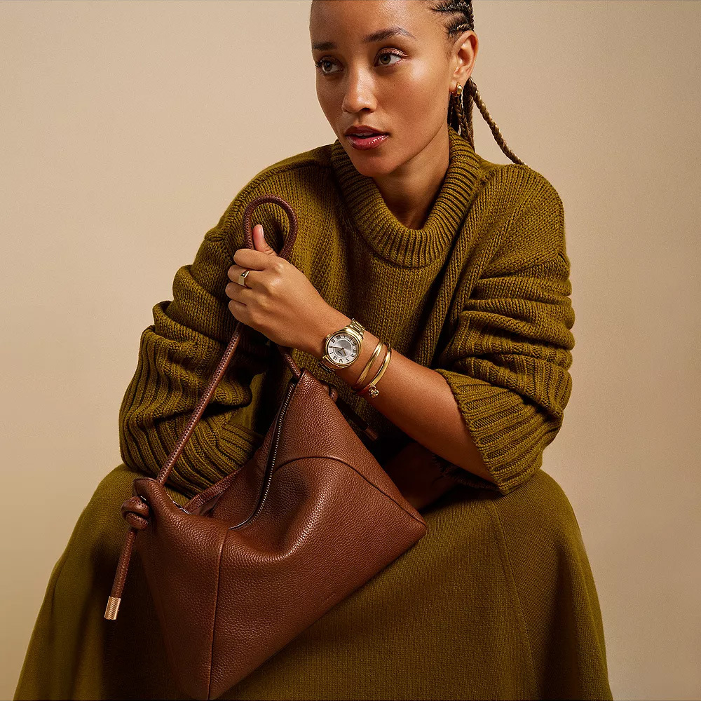 Willa 真皮肩背包-咖啡色 ZB11119200