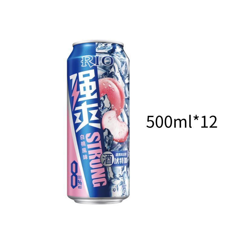 強爽 白桃8%｜大鋁罐500ml｜一箱12入