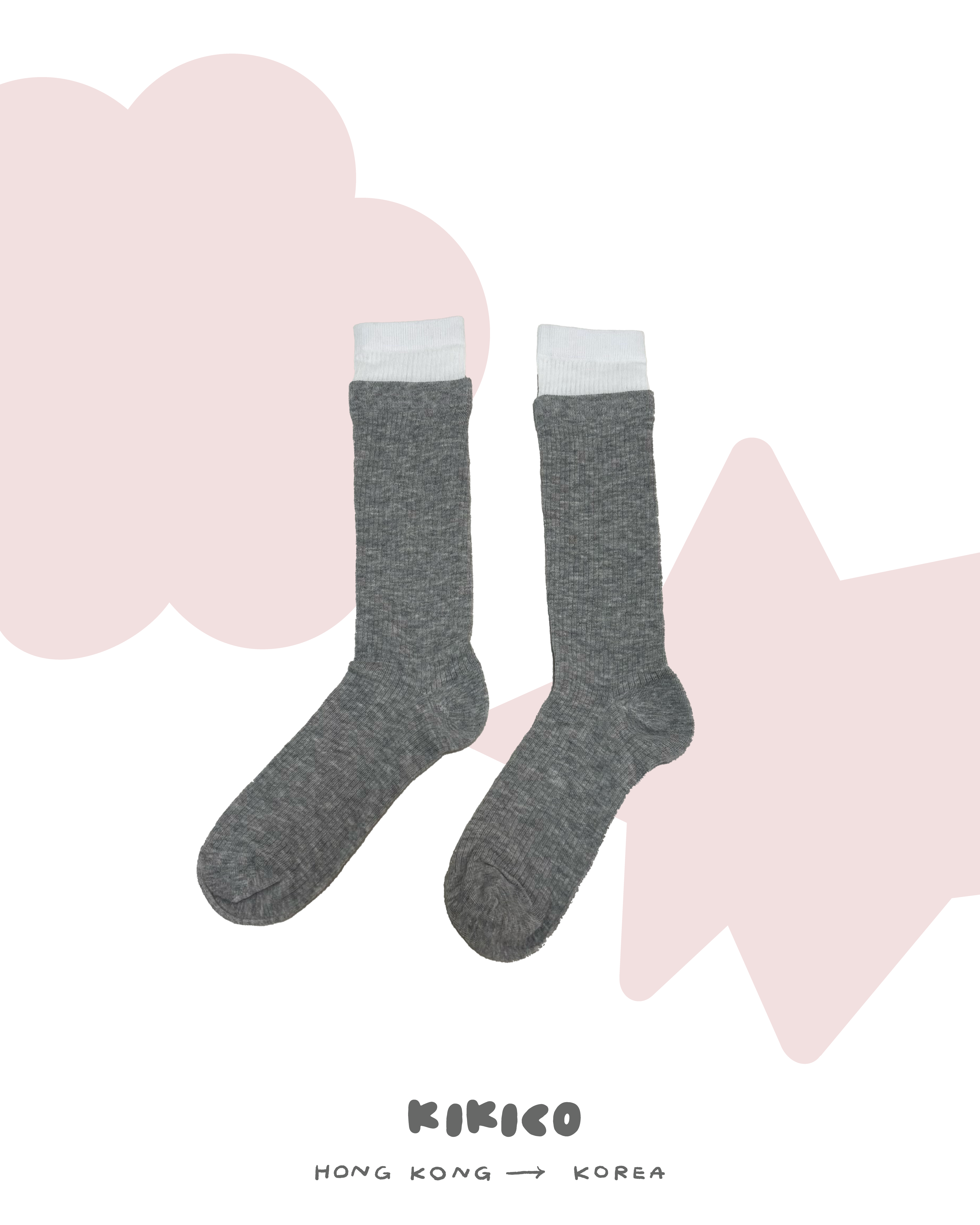 假兩件拼色堆堆襪襪