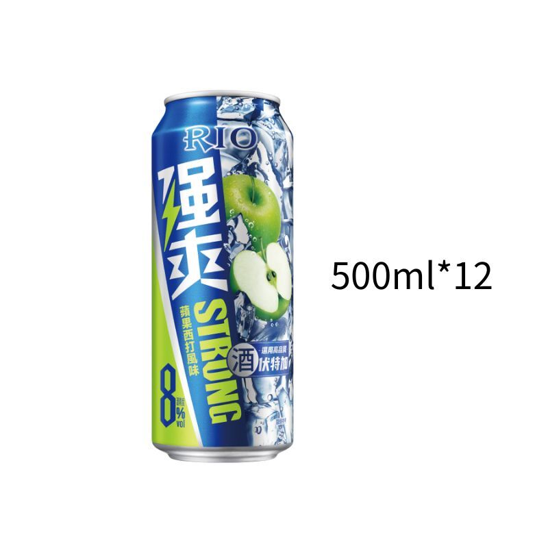 強爽 蘋果西打8%｜大鋁罐500ml｜一箱12入