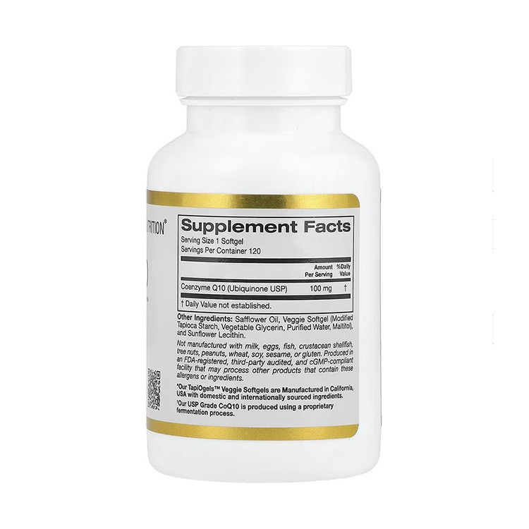 California Gold Nutrition, CoQ10, 100 mg, 120 Veggie Softgels