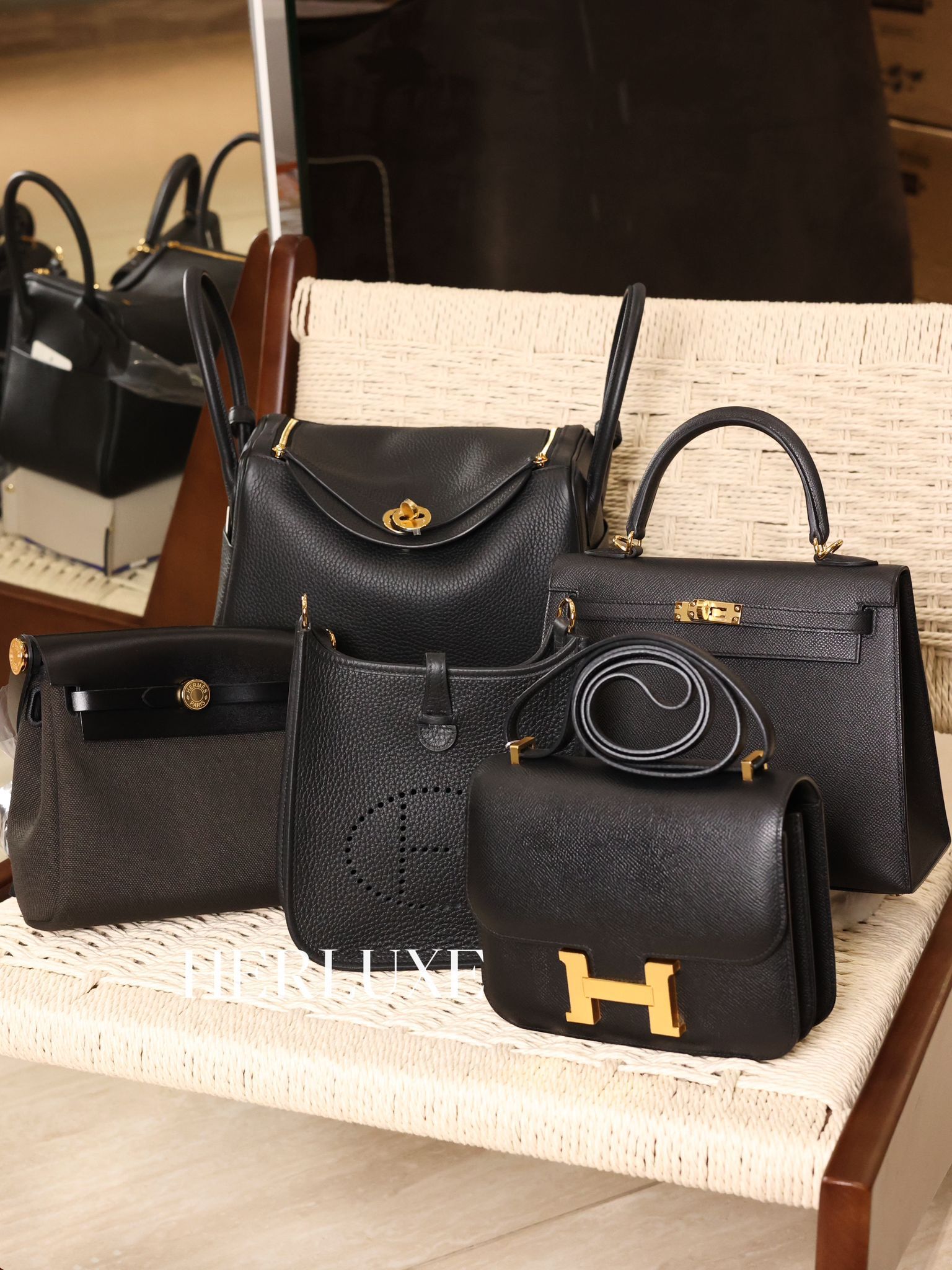 Herbag mini 89 noir cc canvas K