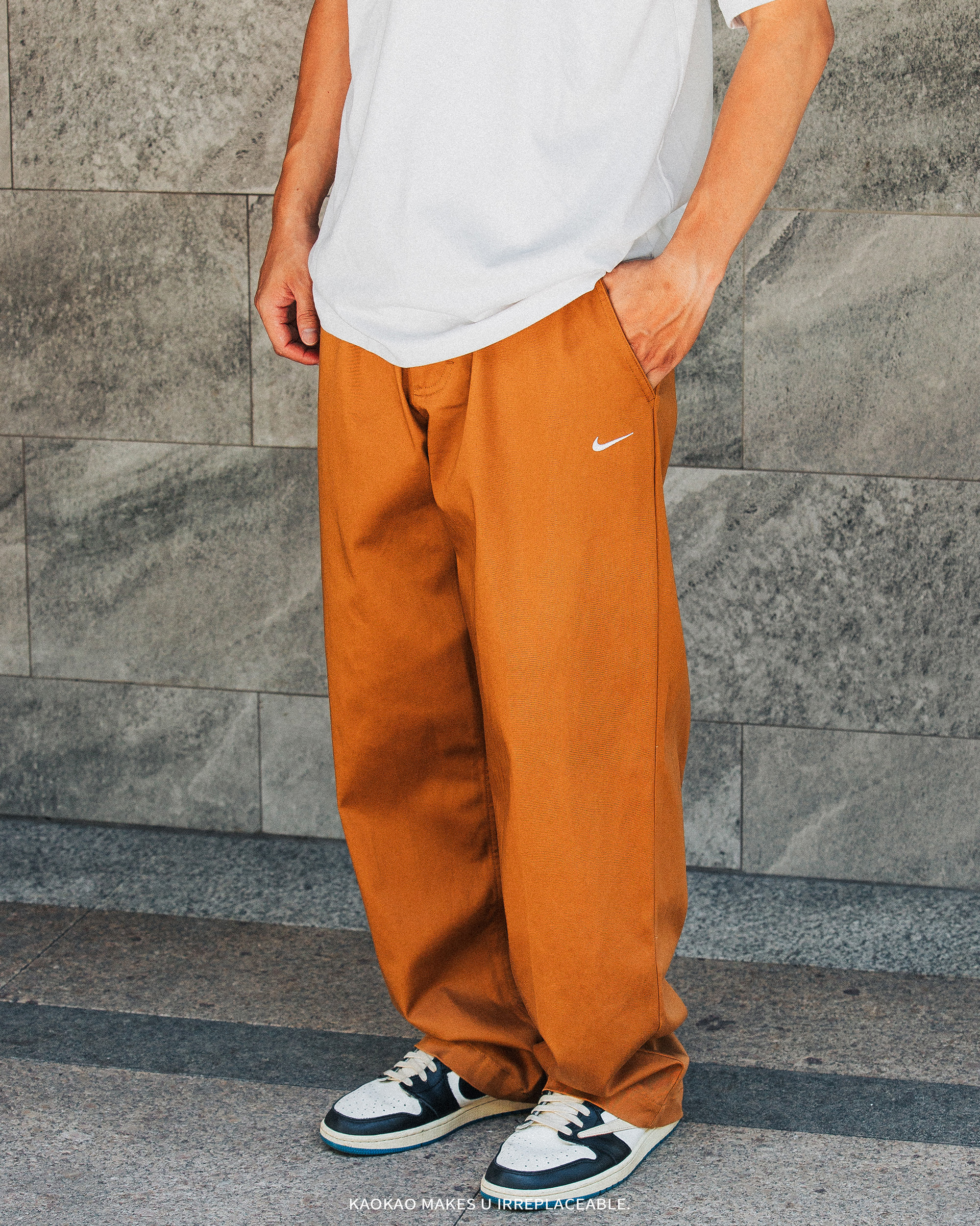 Nike NL EL CHINO Pant UL Cotto 男款 卡其色 直筒 基本 休閒 長褲【FD0406-270】