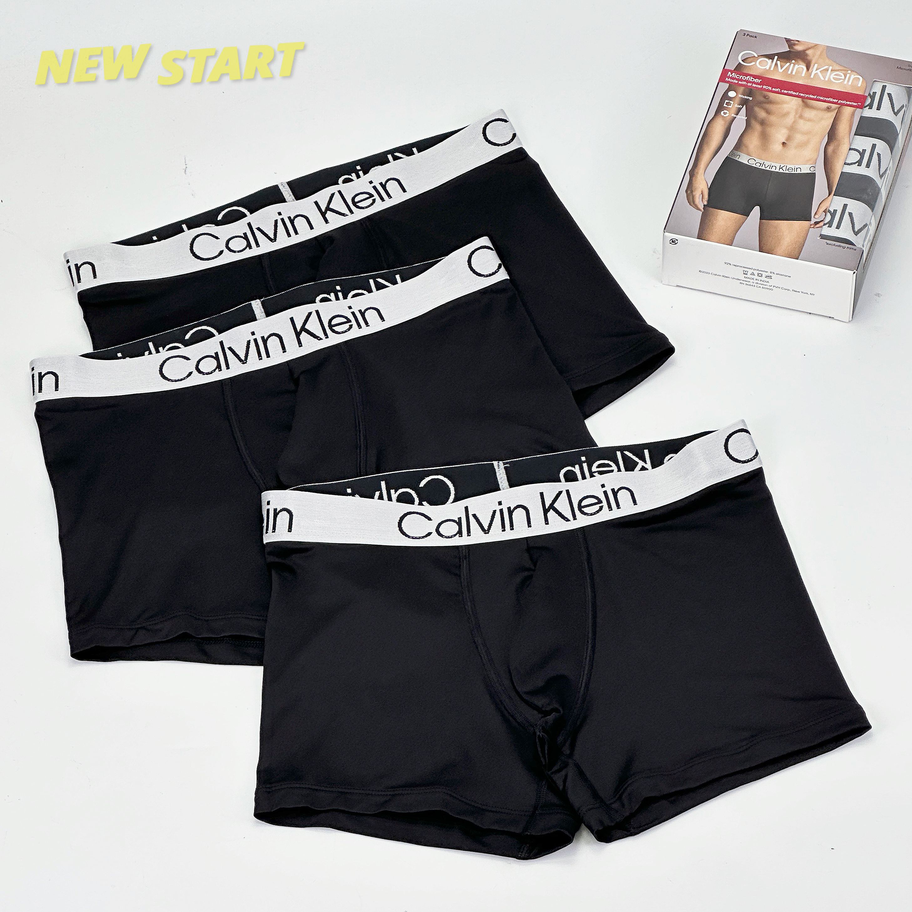 Calvin Klein CK 大字母 短版 彈力 涼感 內褲 三件組 男生內褲
