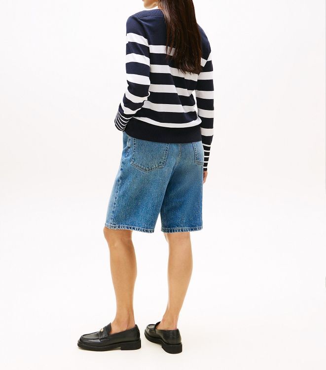 [S] TOMMY HILFIGER NAVY STRIPE BOATNECK SWEATER TANK, XW04164-401 (STH1419)