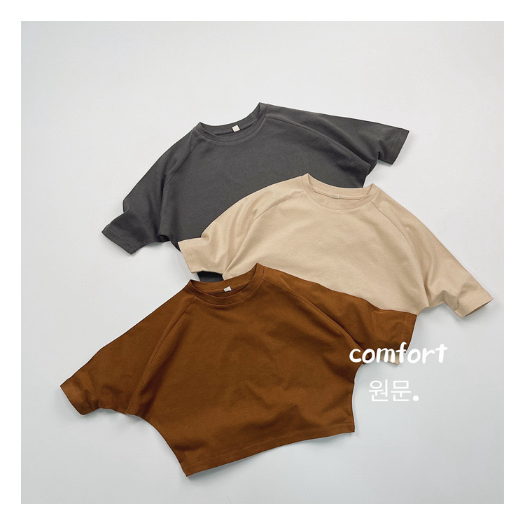 三色寬鬆蝙蝠袖上衣