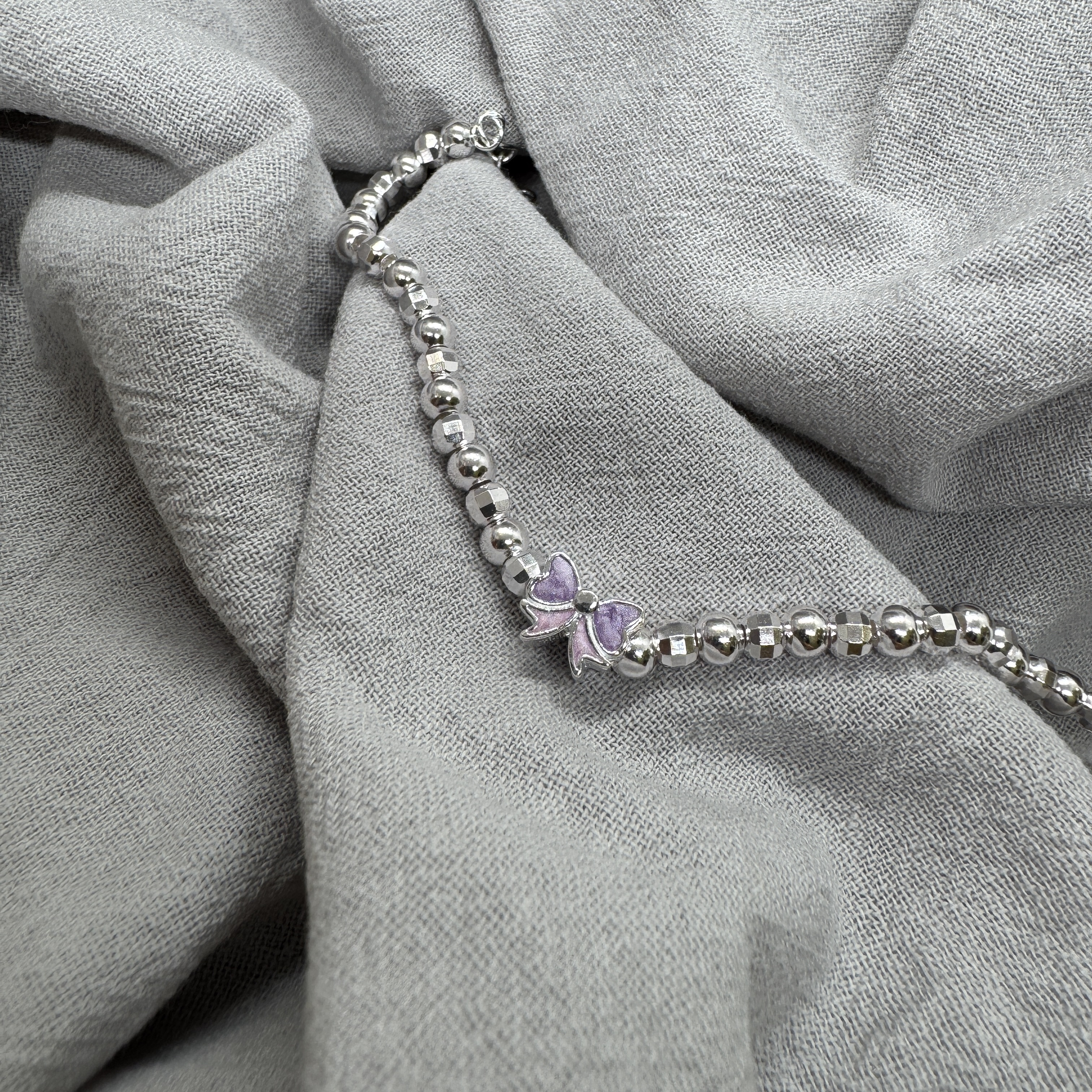 紫結手鍊 – 純銀手鍊