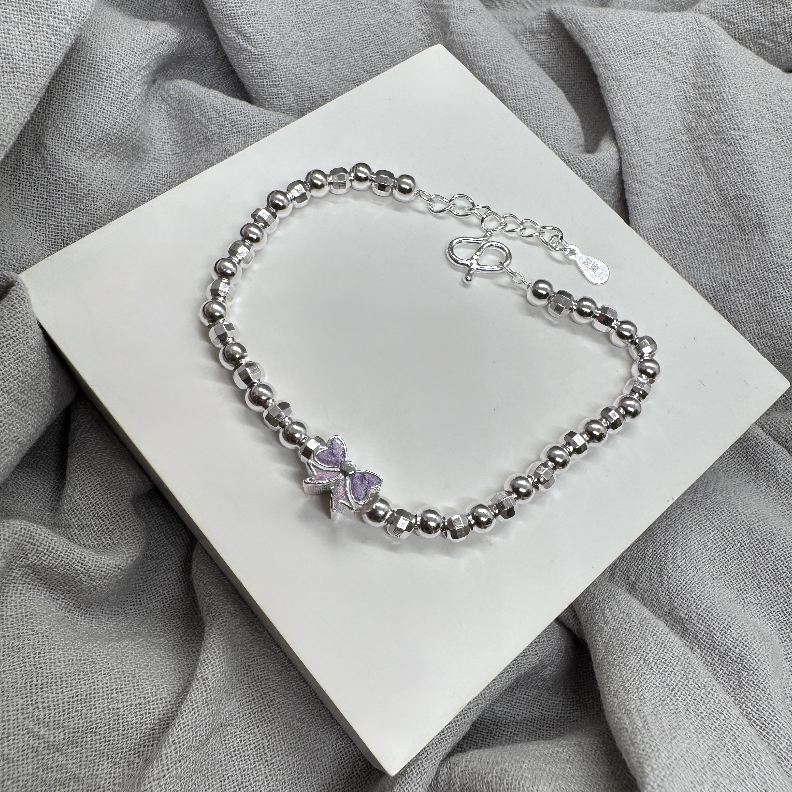 紫結手鍊 – 純銀手鍊