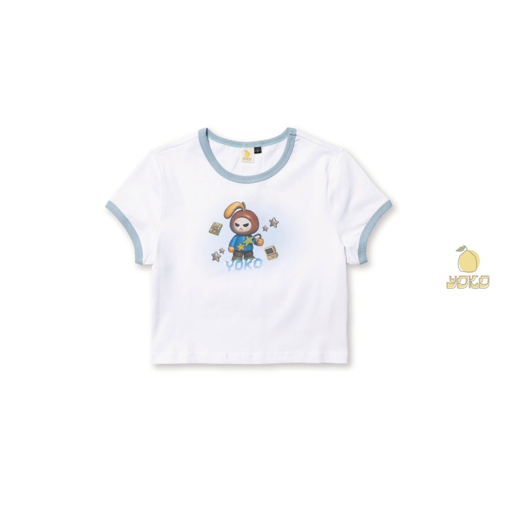 YOKO Logo Color-block T-shirt