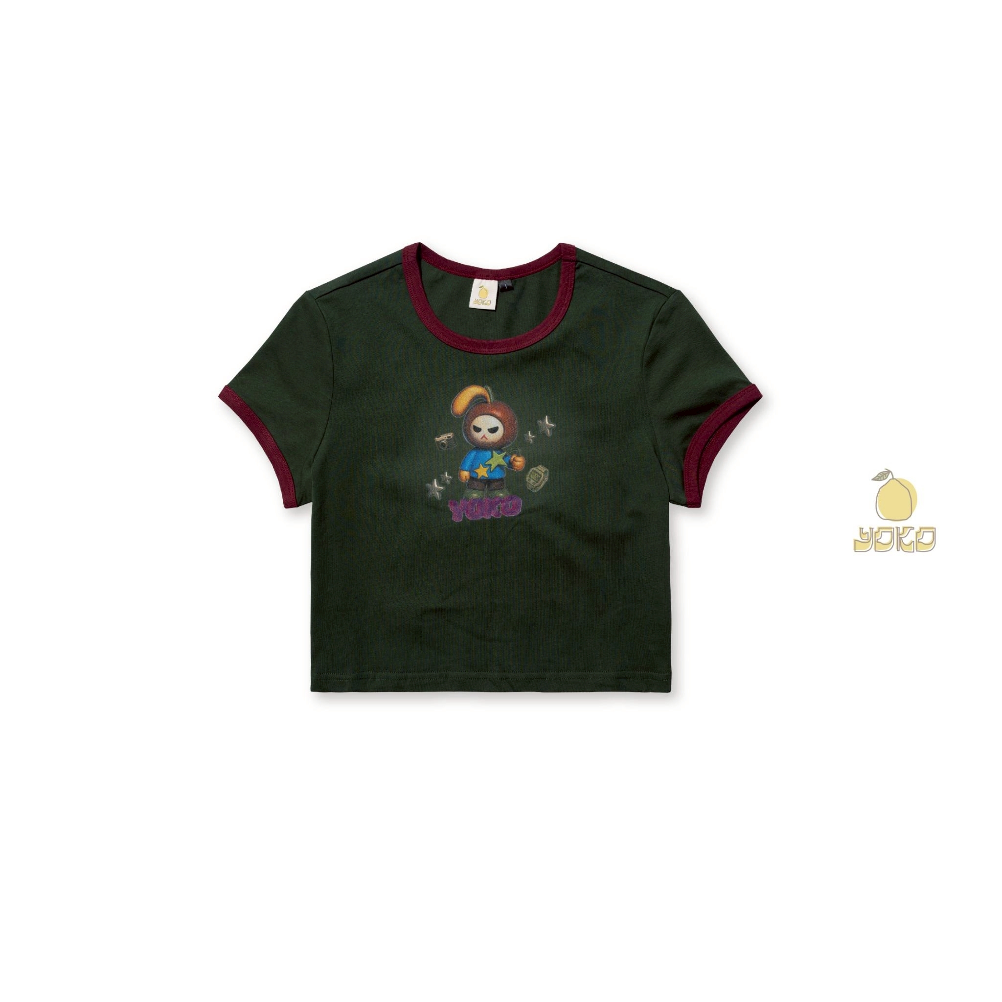 YOKO Logo Color-block T-shirt