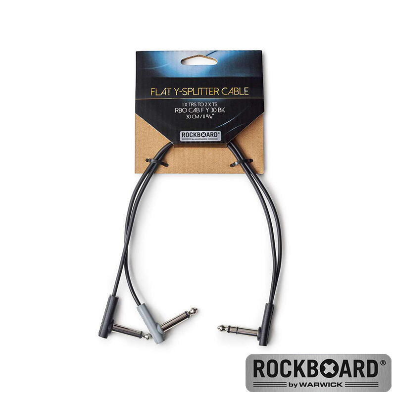 RockBoard Flat Patch Y Splitter 30公分 雙TS對TRS 導線