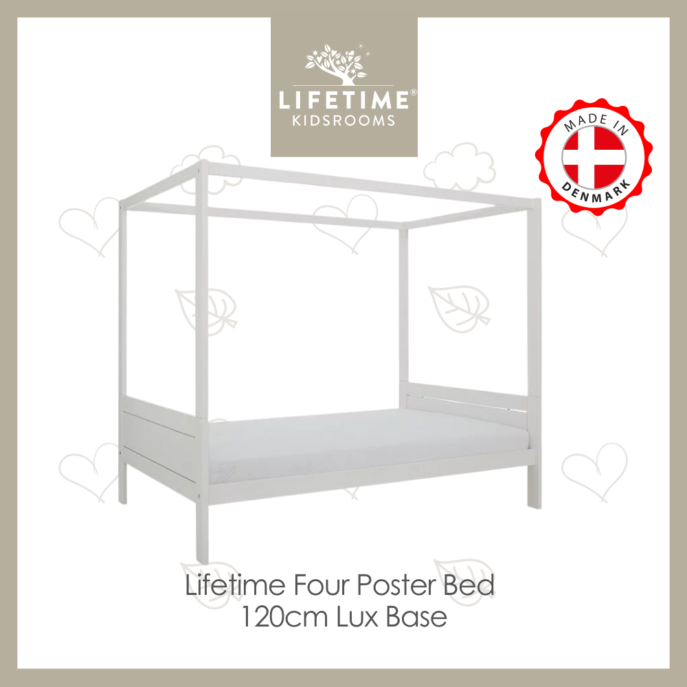 Lifetime 4-Poster Bed 120cm Lux.