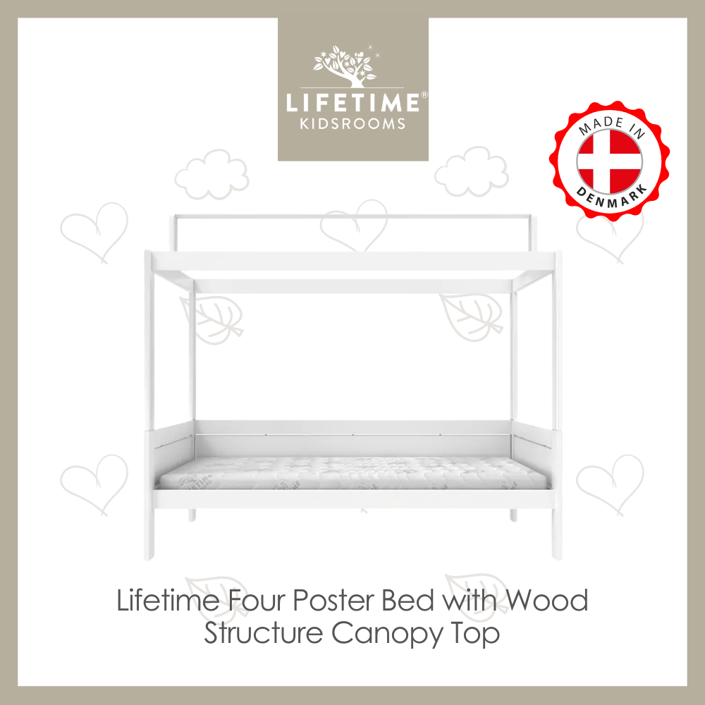 Lifetime House bed with roof construction