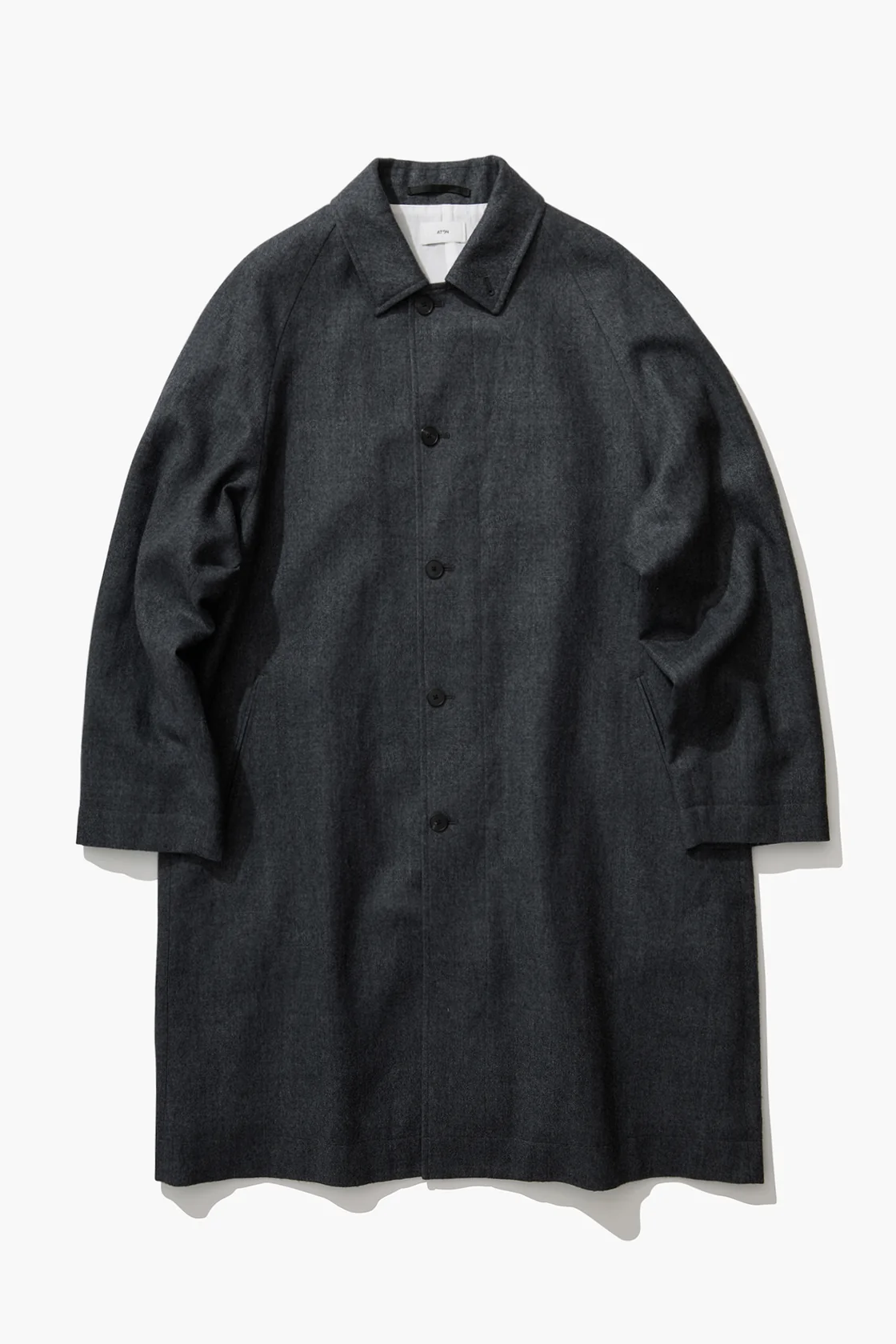 ATON LINEN WOOL TWILL BALMACAAN COAT