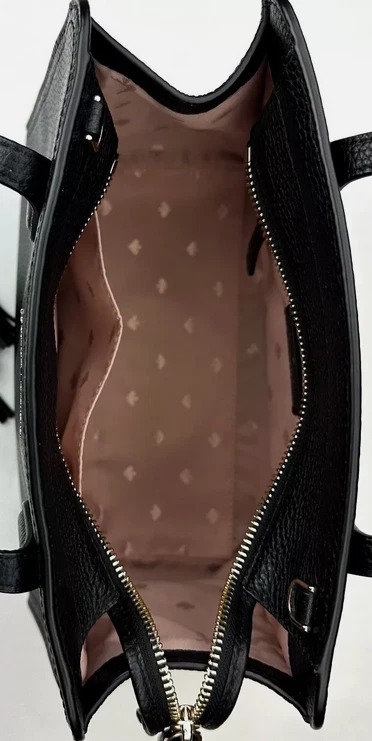 [S] KATE SPADE BLACK xx WKRU6704 ROWE SMALL TOP ZIP SATCHEL, 767883576861 (SKS1632)