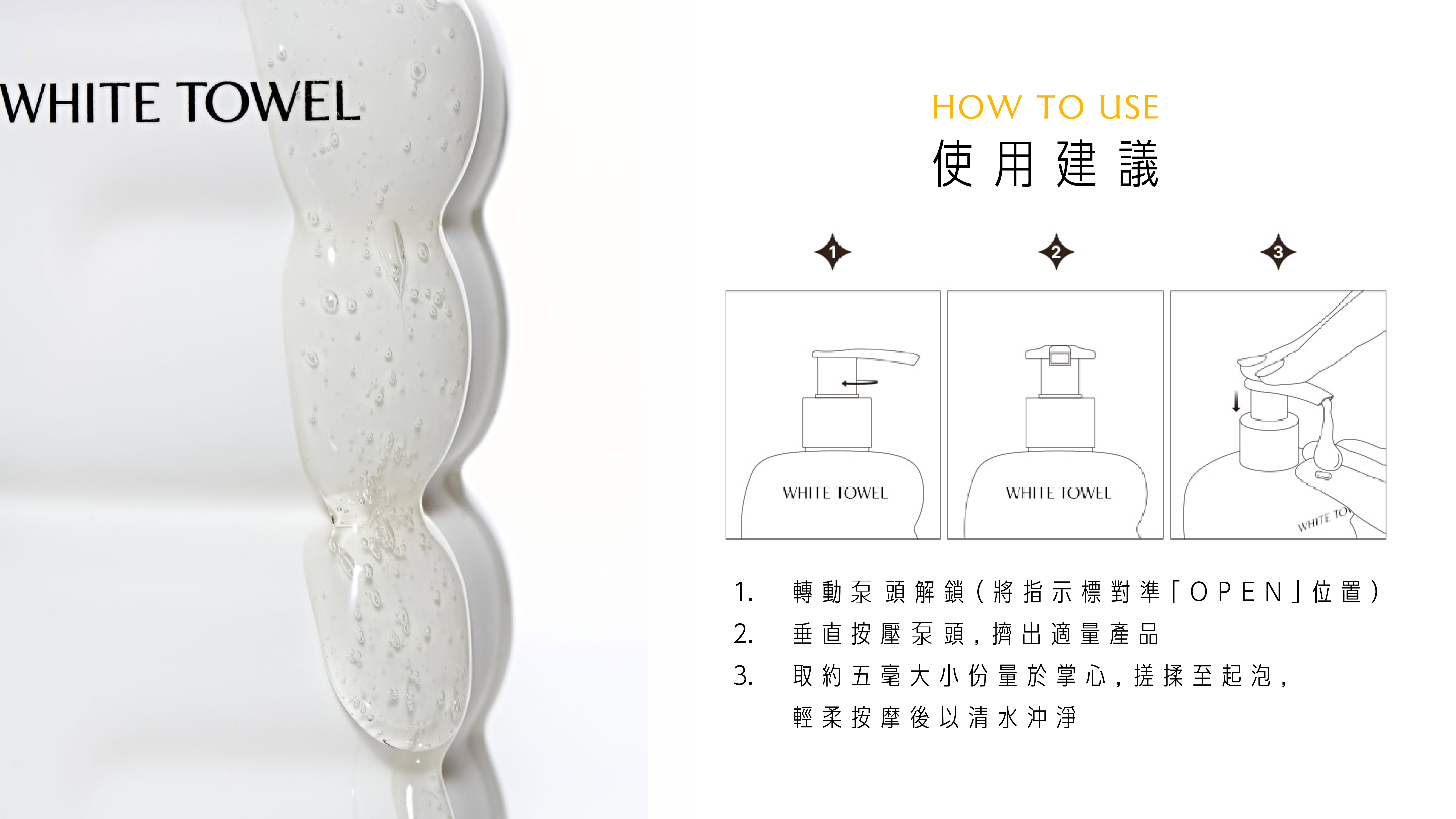 WHITE TOWEL WHEN I WASH UP 沐後絮語潔手乳