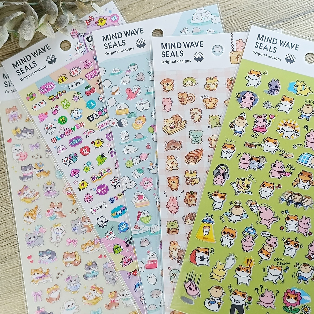 日本MIND WAVE．MW手帳裝飾貼紙 共六款