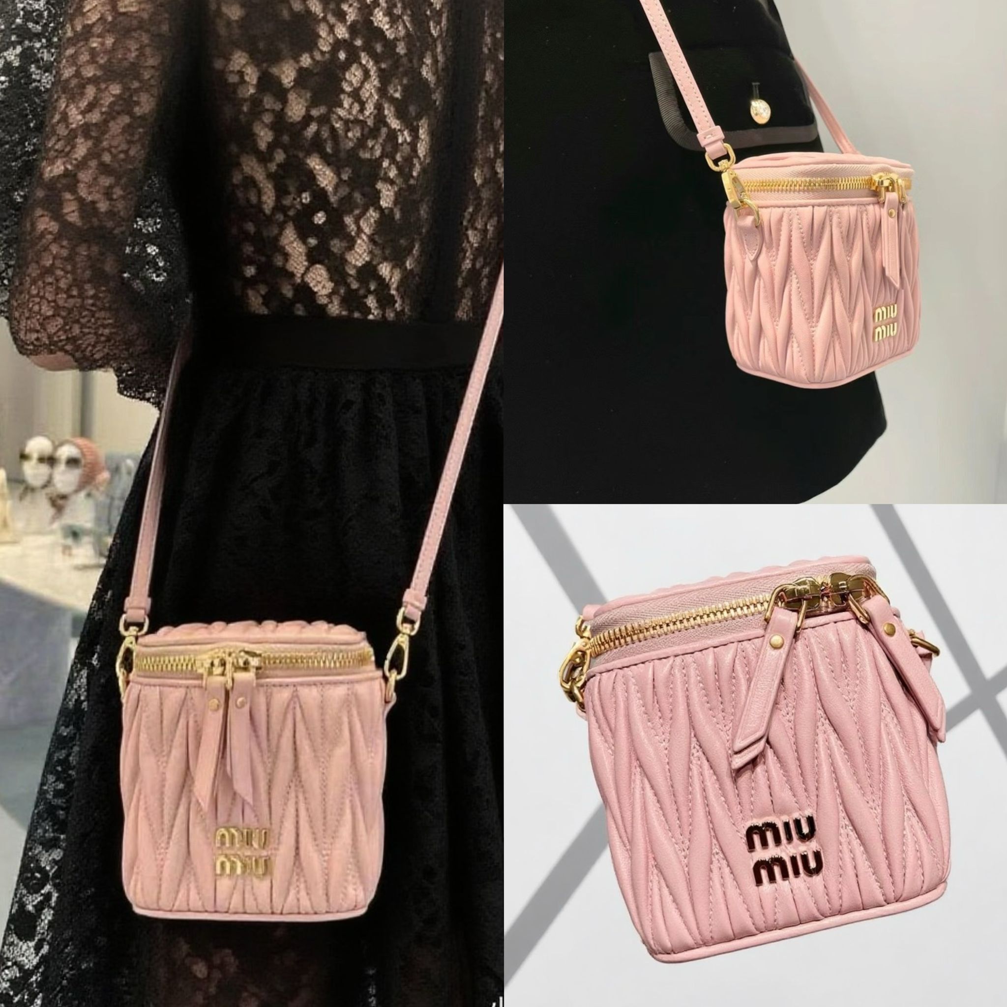 Miu Miu 迷你小羊皮化妝包