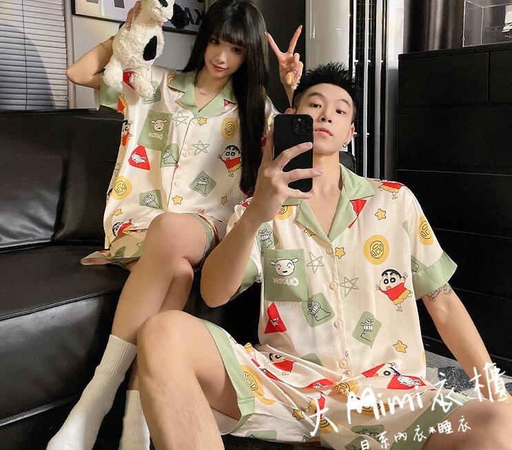 ✅小新居家服套裝(情侶款)絲質