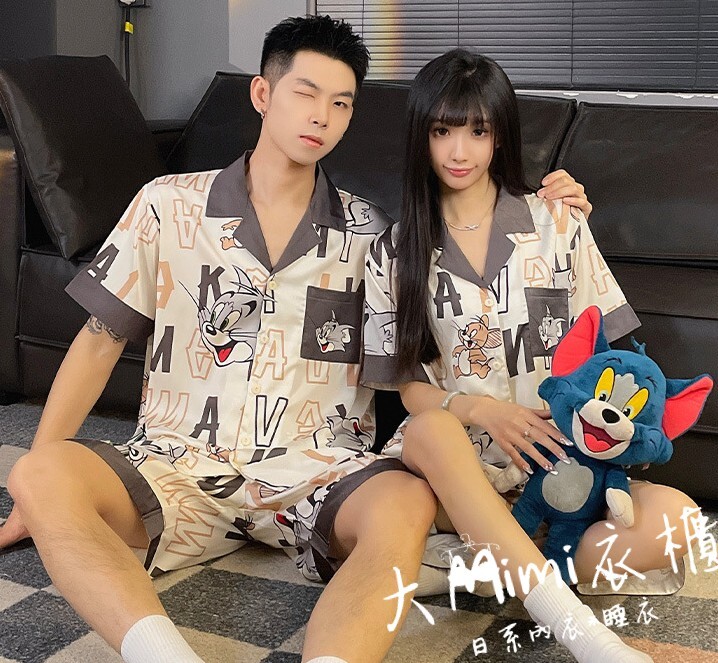 ✅湯姆貓居家服套裝(情侶款)絲質