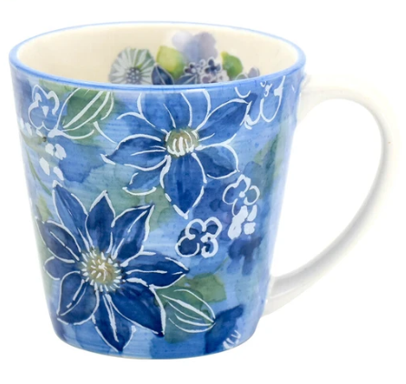 日本美濃燒有耳瓦杯(クレマチス) (日本製)