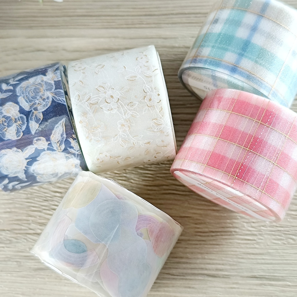 日本MIND WAVE．SUGARIA 3cm透明PET膠帶 共六款