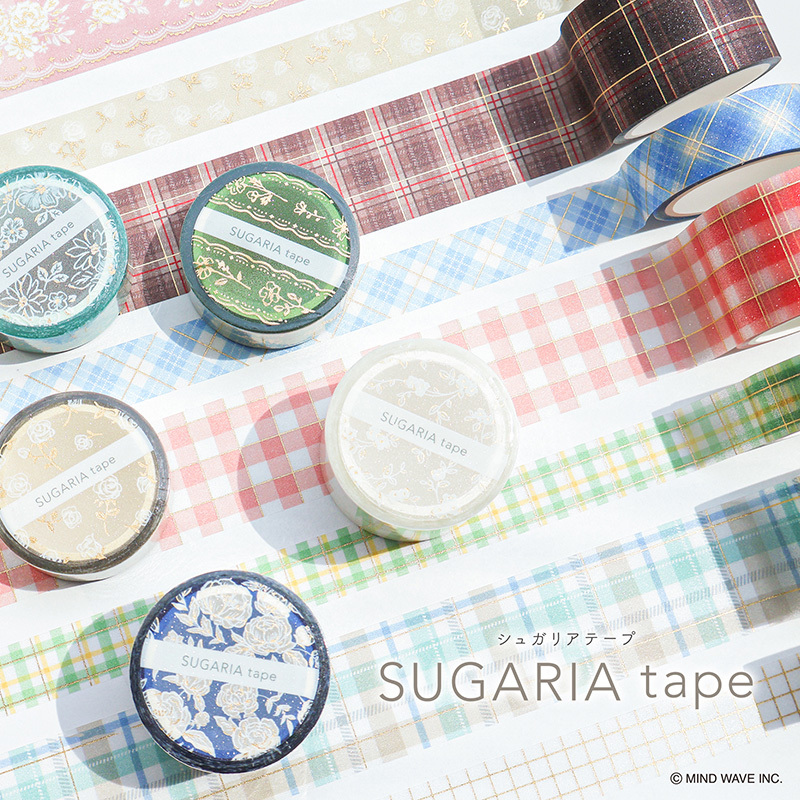 日本MIND WAVE．SUGARIA 3cm透明PET膠帶 共六款