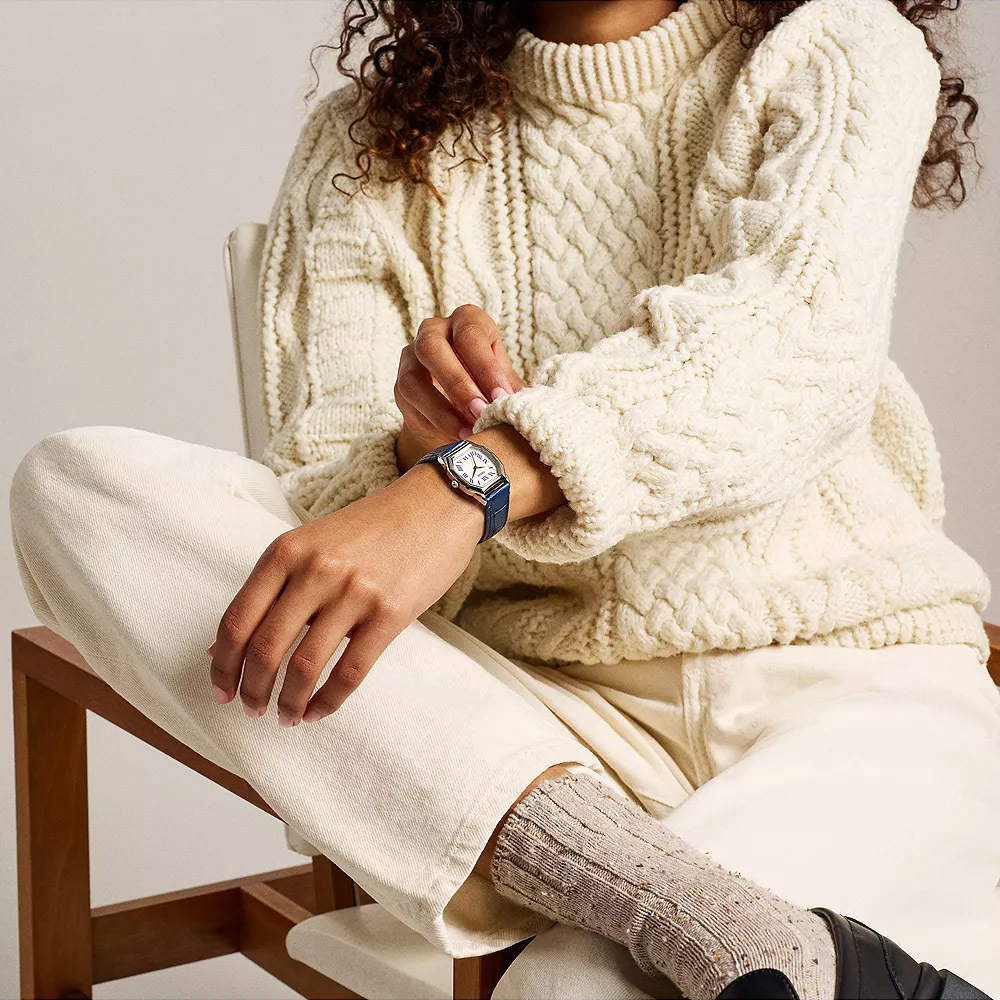 Harlow 永恆八芒復古羅馬數字女錶 藍色真皮 藍色真皮錶帶 27 MM ES5425