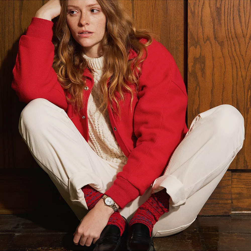 Gilmore 優雅金飾羅馬數字女錶 金色不鏽鋼鍊帶 28 MM ES5421