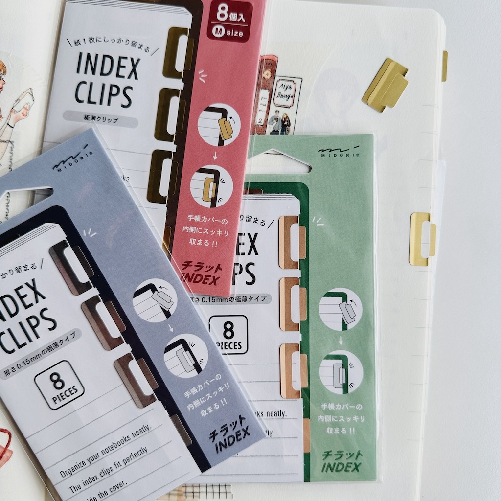 M尺寸 輕巧索引夾 8枚入 書籤 INDEX｜日本MIDORI
