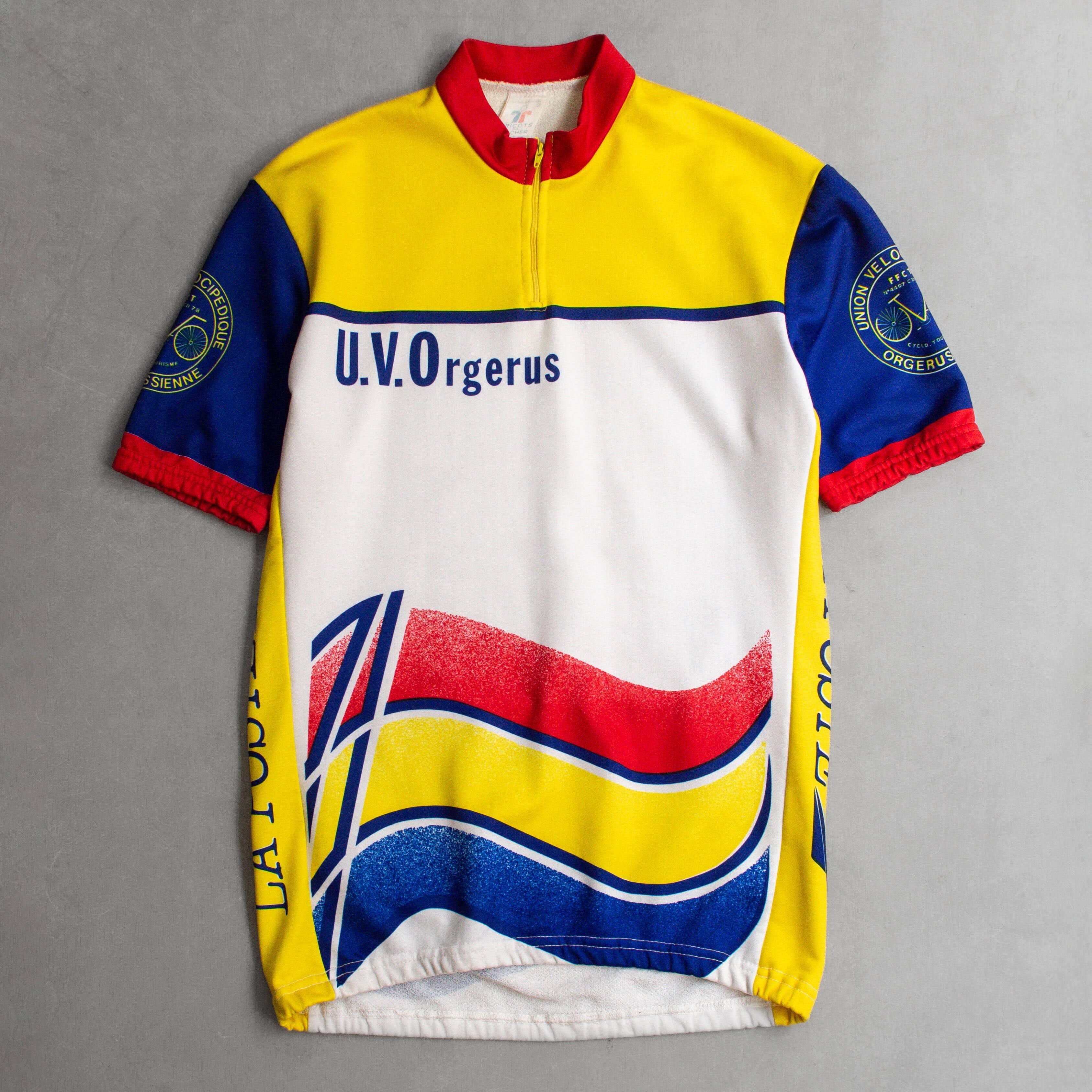 80-90S VINTAGE CYCLING JERSEY 法國製 彈性 單車 短袖 車衣 T恤