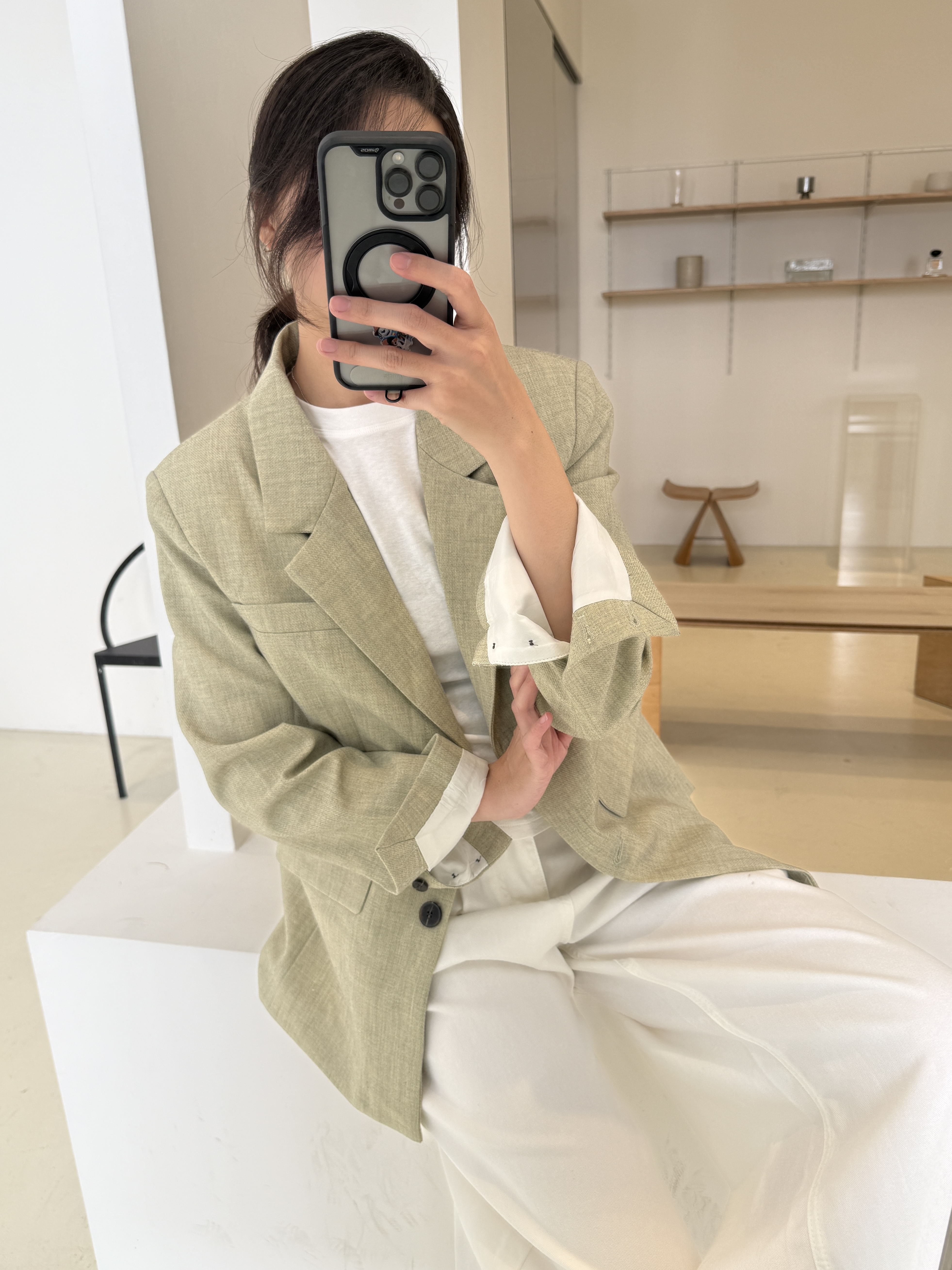 手袖排扣西裝外套