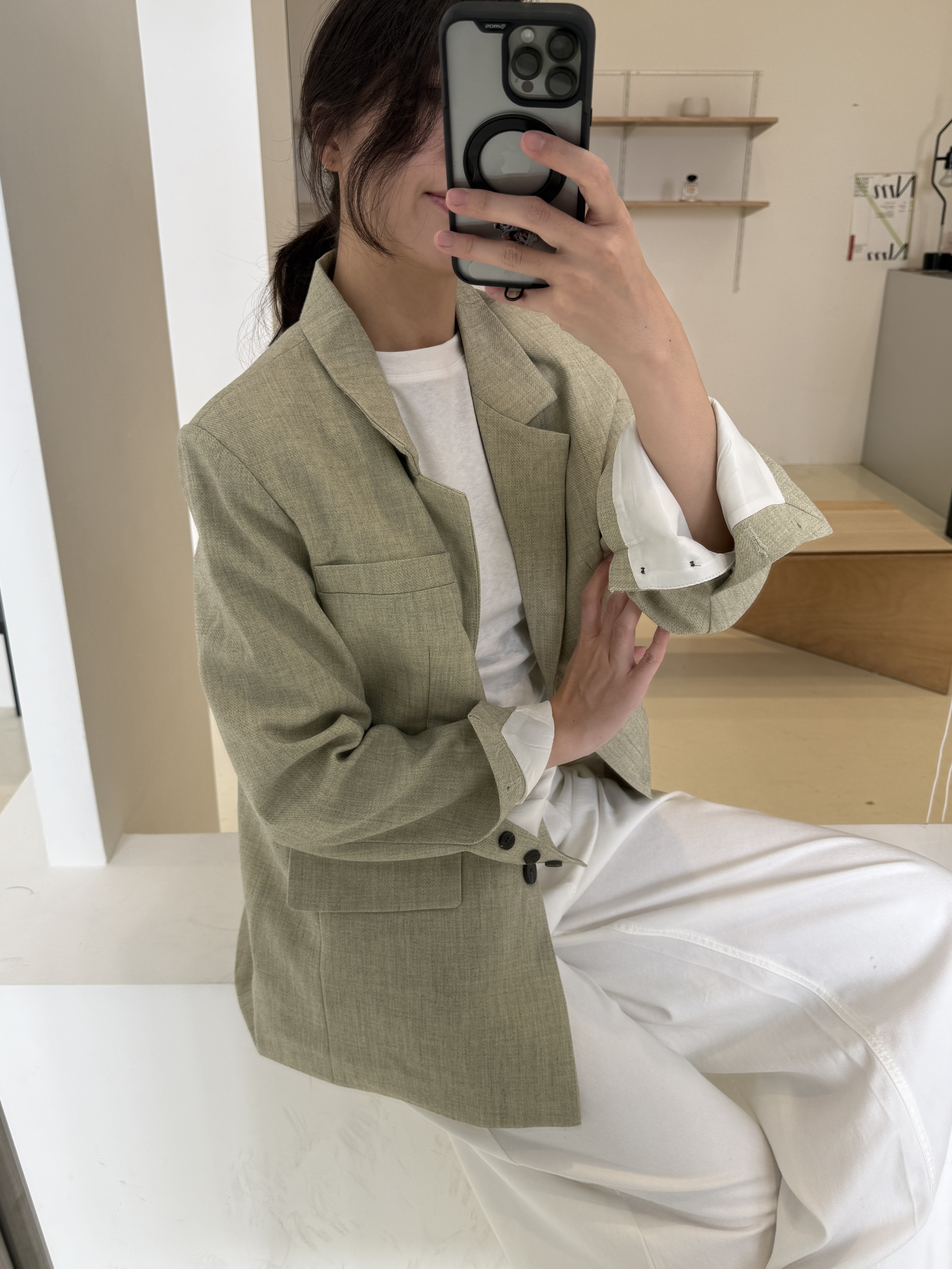 手袖排扣西裝外套