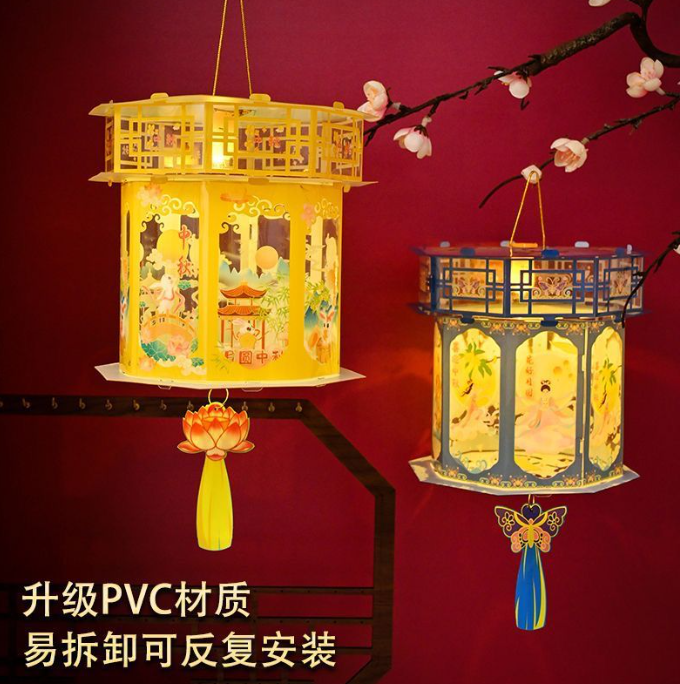 2025中秋节8角古风宫廷款灯笼 随机