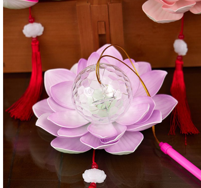 2025中秋节莲花灯笼（款式随机）