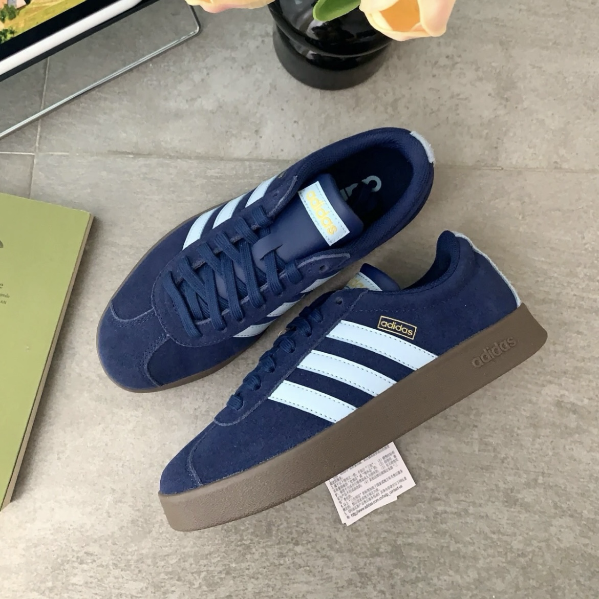 Adidas VL COURT 3.0 海軍藍 深藍 復古麂皮 德訓鞋 休閒鞋